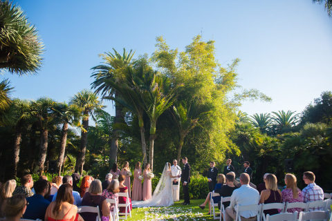 ceremony at santa barbara zoo wedding