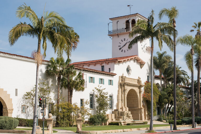 front of santa barbara courthouse